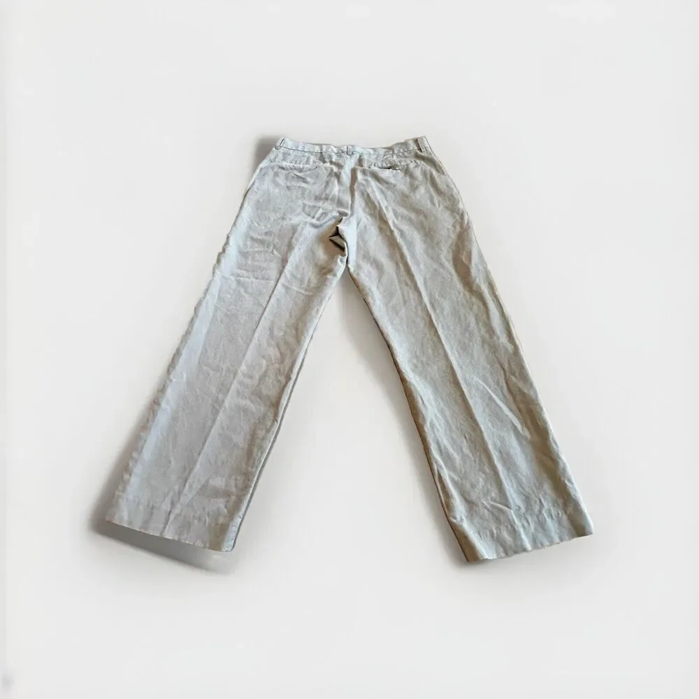 Banana Republic Flat Front Linen Blend Chino Pants Men’s 33x30 Classic Beach